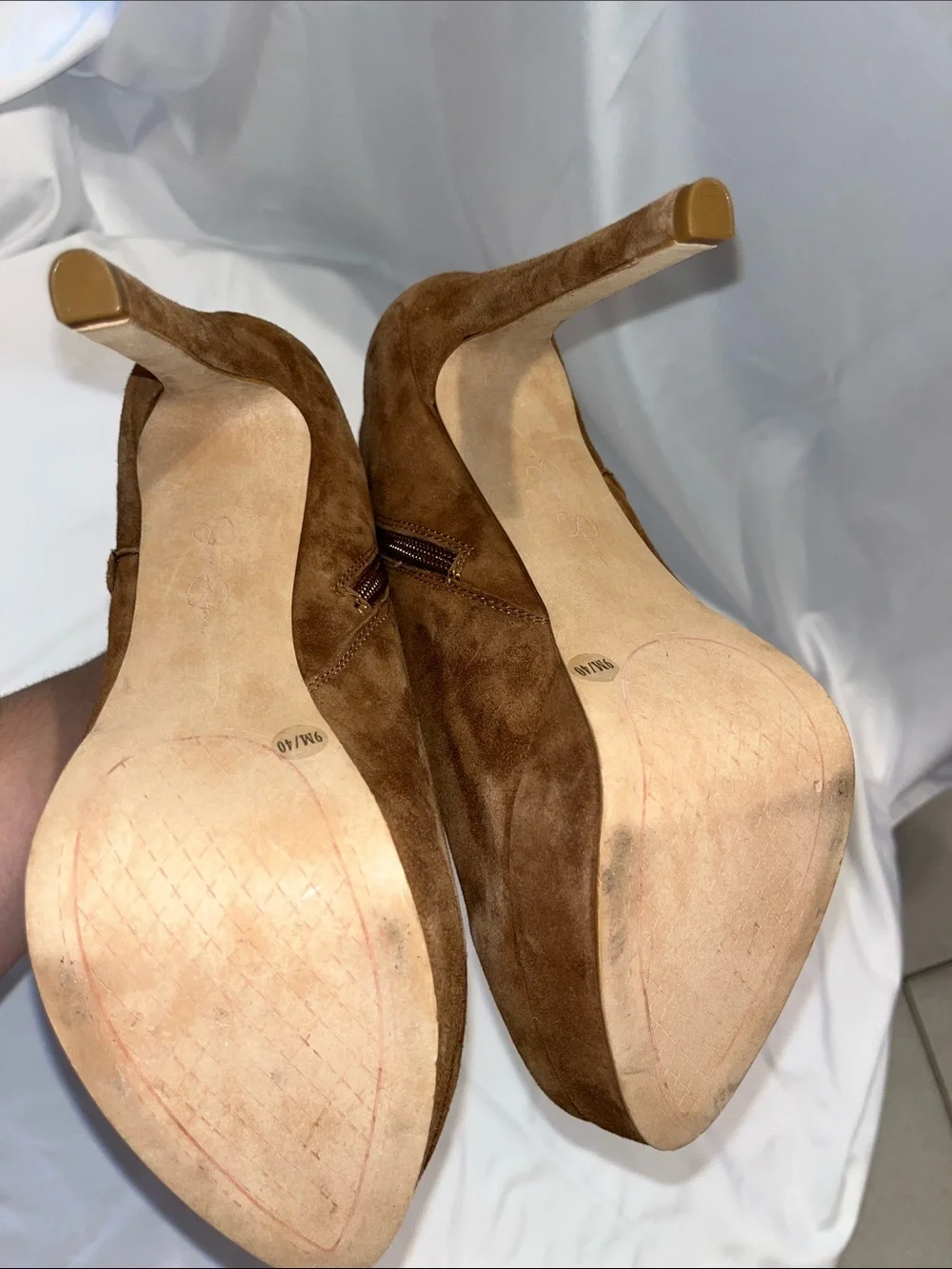 Jessica Simpson Brown Suede Platform Ankle Boots - Women